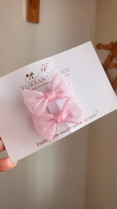 Duplinha Rosa com strass