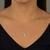 Colar em prata 925 letra inicial com pingente Mini 6mm cravejado com zircônias 45cm - loja online