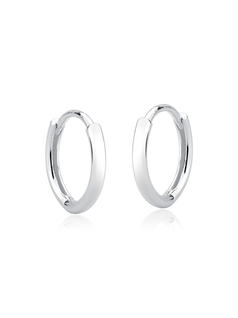 Brinco de argolinha de click lisa GRANDE em prata 925 12mm (medida interna ) - comprar online