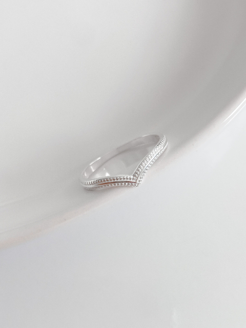Anel feminino em prata 925 legítima ponta em V pontinha delicado e minimalista - comprar online
