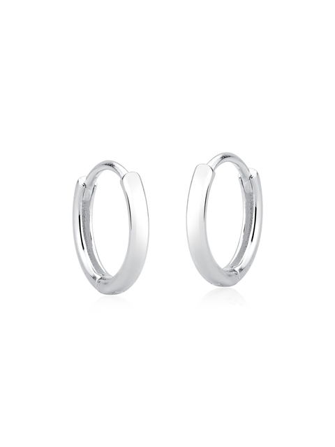 Brinco de argolinha de click lisa MÉDIA em prata 925 10mm (medida interna ) - comprar online