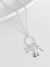 Colar feminino em prata 925 legítima patuá com pingentes de Nossa Senhora cravejado, Espírito Santo e cruz elo português