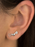 Brinco ear cuff em prata 925 três corações liso vazado e cravejado com Zircônias na internet
