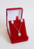 Estojo de veludo vermelho para conjunto de joias - comprar online