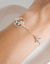 Pulseira Prata 925 com pingentes de mundo e avião com extensor na internet