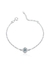 Pulseira feminina prata 925 legítima com olho grego cravejado com zircônias azul turquesa 16cm +3cm - comprar online
