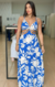 Vestido Larissa- Fundo Azul