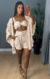 Conjunto Kimono Tati- Off/ Nude - comprar online