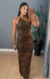 Vestido Mariana Tule - Animal Print - comprar online