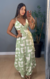 Vestido Sabrina - Verde/Branco - comprar online
