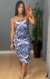 Vestido Eduarda - Estampa Azul