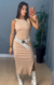 Vestido Anabela - Bege - comprar online