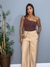 Calça Pantalona Larissa- Bege - loja online