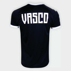 Camisa Vasco da Gama Supporter Caravela Kappa Masculina - Preto+Branco - comprar online