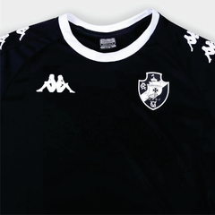 Camisa Vasco da Gama Supporter Caravela Kappa Masculina - Preto+Branco - Use Meu Caldeirão