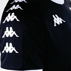 Camisa Vasco da Gama Supporter Caravela Kappa Masculina - Preto+Branco - loja online
