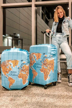 CAPA PARA MALA PERSONALIZADA COM NOME ESTAMPA TRAVEL na internet