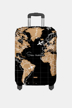 CAPA PARA MALA PERSONALIZADA COM NOME ESTAMPA TRAVEL