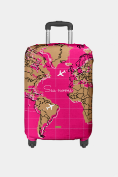 Imagem do CAPA PARA MALA PROTETORA PERSONALIZADA ESTAMPA TRAVEL