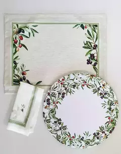 KIT CAPA DE SOUSPLAT DE TECIDO ESTAMPA OLIVAS - 2 PEÇAS na internet