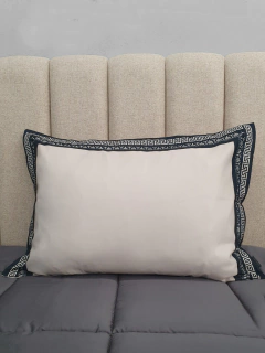 JOGO DE FRONHAS ESTAMPA NUDE E PRETO - 2 PEÇAS - Signora Estilo e Decor 