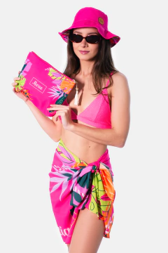 CHAPÉU BUCKET TAMANHO ÚNICO ESTAMPA VERÃO PINK - Signora Estilo e Decor 