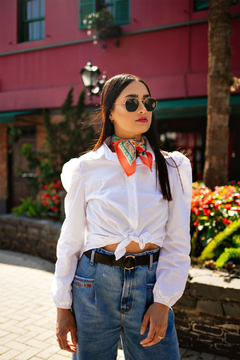 LENÇO FEMININO ESTAMPA MULTICOLORIDA - Signora | Estilo & Decor