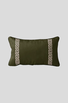 CAPA DE ALMOFADA RETANGULAR BAGUETE ESTAMPA VERDE OLIVA - comprar online