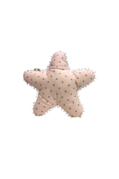 ALMOFADA INFANTIL ESTRELA COM POMPONS