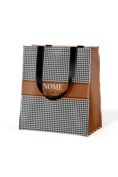 BOLSA FIRENZE PERSONALIZADA ESTAMPA PIED DE POULE - comprar online