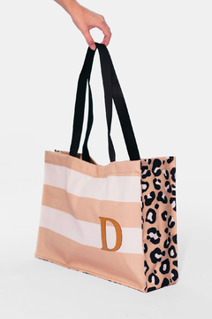 BOLSA FEMININA EM TECIDO ESTAMPA CLÁSSICA ANIMAL PRINT - comprar online