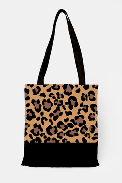 BOLSA FEMININA EM TECIDO IMPERMEAVEL ESTAMPA MAXI ONÇA - comprar online