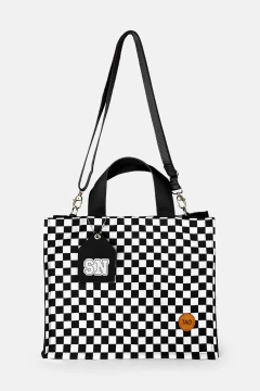 bolsa-personalizada-estampa-xadrez-preto-com-alca-regulavel