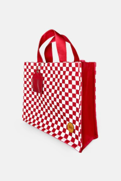 bolsa-personalizada-estampa-xadrez-vermelha-com-alca-regulavel