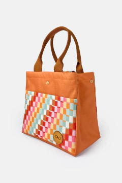 BOLSA TÉRMICA LANCHEIRA COM ALÇA DE MÃO ESTAMPA PIXEL na internet