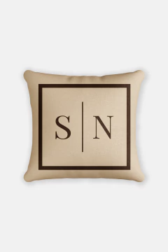 ALMOFADA EM TECIDO MACIO DE VELUDO - PERSONALIZADA COM INICIAIS