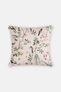 KIT QUATRO CAPAS DE ALMOFADA 45X45 EM LINHO RÚSTICO ESTAMPA JARDIM ROSE - comprar online