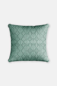 CAPA DE ALMOFADA 45X45 EM VELUDO ESTAMPA MACRAMÉ - comprar online