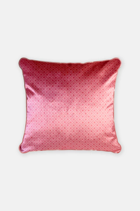 CAPA DE ALMOFADA COM VIÉS 45X45 EM VELUDO BRILHOSO PADRONAGEM ROSE - comprar online