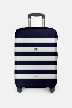 CAPA PARA MALA PERSONALIZADA COM INICIAIS ESTAMPA LISTRADA COLORIDA - comprar online