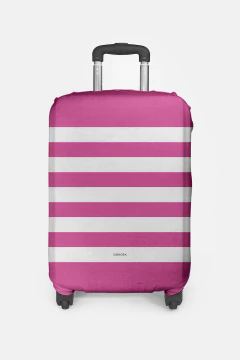 CAPA PARA MALA PERSONALIZADA COM INICIAIS ESTAMPA LISTRADA COLORIDA - loja online