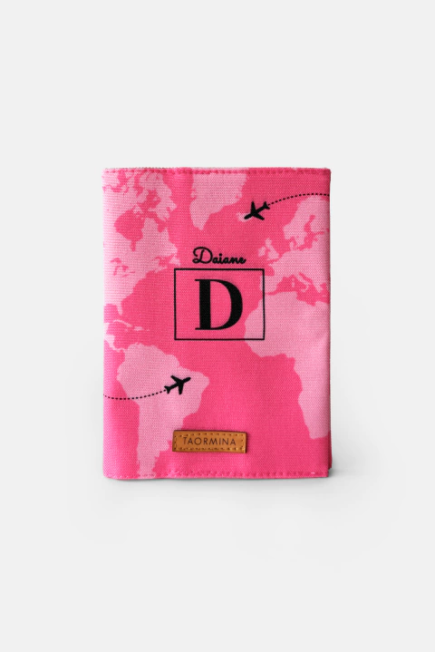 CAPA PARA PASSAPORTE PERSONALIZADA ESTAMPA MAPA