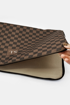 CAPA PARA NOTEBOOK PERSONALIZADA ESTAMPA QUADRICULADO - loja online