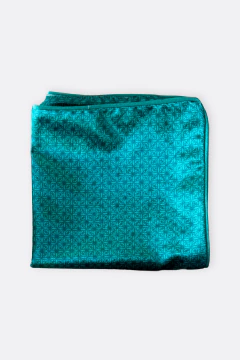 CAPA DE ALMOFADA COM VIÉS 45X45 EM VELUDO BRILHOSO OFICIAL BBB 25 PADRONAGEM TURQUESA - Signora | Estilo & Decor