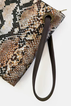 CLUTCH FEMININA GRANDE PERSONALIZADA COM ALÇA SINTÉTICA ESTAMPA COBRA - loja online