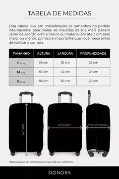 Imagem do CAPA DE MALA KIT COM 3 CAPAS SEM PERSONALIZAÇÃO TAM P-M-G TECIDO PRETO LISO