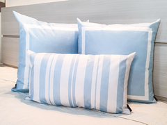 TRIO CAPA DE ALMOFADA ESTAMPA GARDEN BLUE - Signora | Estilo & Decor
