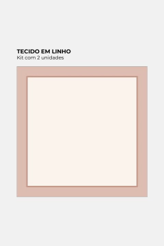 KIT GUARDANAPO TECIDO DE LINHO ESTAMPA ROSE - 2 LUGARES - loja online