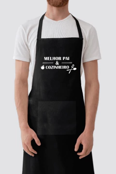 AVENTAL EM TECIDO LISO LEVE PARA COZINHA MELHOR PAI E COZINHEIRO