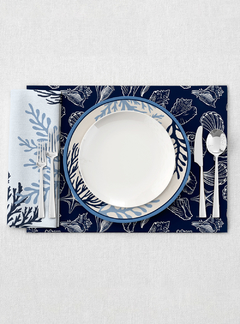 KIT JOGO AMERICANO IMPERMEÁVEL ESTAMPA FUNDO DO MAR - 2 PEÇAS - Signora | Estilo & Decor